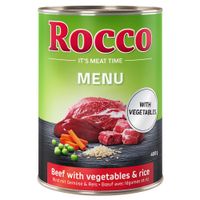 rocco menu 6 x 400g - beef vegetables  rice