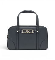 ax armani exchange para mujer xw002610af15632uc010 bolso de mano texturizado con doble asa y correa extraible negro osfa casual polies