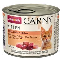 animonda carny kitten 6 x 200g - beef veal  chicken