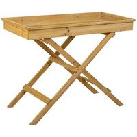 mesa de madera marron
