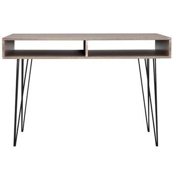 Mesa De Escritorio | | Escritorio De Despacho | Escritorio Con 2 Compartimentos Gris