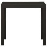 mesa de jardin  mesa de exterior de plastico gris antracita 79x65x72 cm