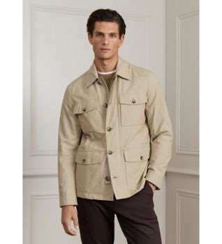 Hackett London para hombre. HM4000172 Chaqueta Sr Cotton beige (XL), Casual, Algodón, Clásico