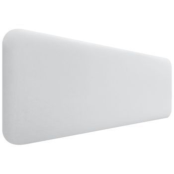 Dhome Cabecero Tapizado En Terciopelo Liso Redondeado Para Pared Acústicos Cabeceros Absorbentes Cabezal Cama Dormitorio (blanco, 160cm)