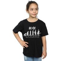 acdc camiseta the evolution of rock para nina