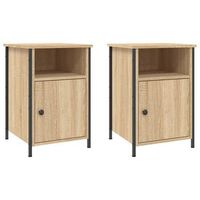 mesitas noche 2 uds madera contrachapada color roble 40x42x60cm vidaxl