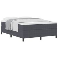cama tapizada 203x143x35 cm  - gris
