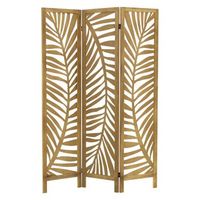 biombo divisorio de 3 paneles modelo fukuoka madera natural 170x121cm