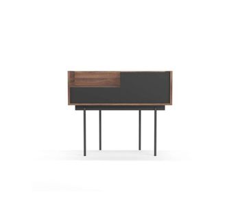 Recibidor modelo 671 en madera y patas metálicas de 84x98x31cm