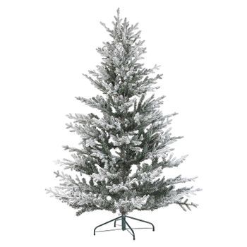 Árbol De Navidad Blanco Verde 180 Cm Sintético Nieve Artificial Ramas Brisco