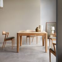 mesa de teca maciza reciclada para 4-6 personas