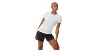 camiseta blanca de manga corta salomon cross run para mujer