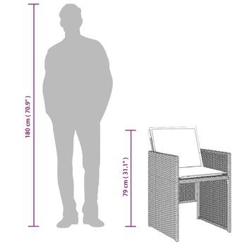 Conjunto De Comedor De Patio (con Cojines, Juego De 9 Piezas)