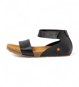Art para mujer. 103823010003_001 Sandalias de Piel 0382 Creta negro (42), Plano, Velcro, Casual