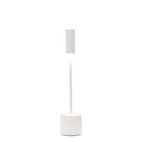 zafferano - lampara de mesa led recargable carolina con pantalla tactil regulable - uso interiorexterior - 9 horas de duracion de la bateria - blanco