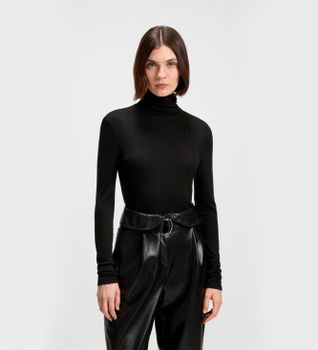 BOSS para mujer. 50548098 Camiseta Eliana negro (M), Casual, Sin mangas / Tirantes, Lyocell