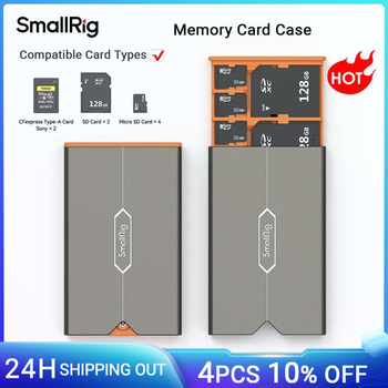 Estuche para tarjetas de memoria SmallRig para tarjetas Sony CFexpress tipo A, tarjetas SD, tarjetas Micro SD para cámaras de acción, Drones, cámara Rig -4107
