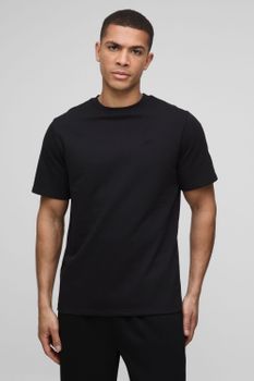 Regular Fit Bm Signature Heavyweight T-Shirt, Negro