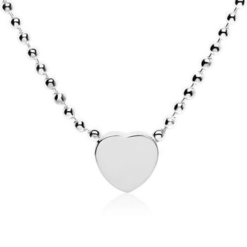 Cadena corazón de plata 925 con opción de grabado