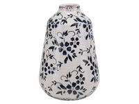 jarron para flores gres 20 cm blanco