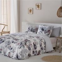 funda nordica lorna 100 saten algodon 200 hilos gris  cama 135