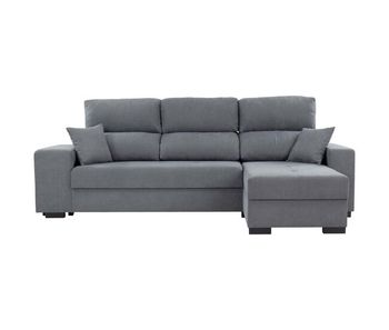Chaise longue nico reversible 4 plazas gris oscuro
