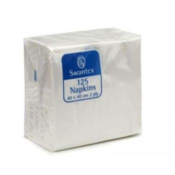 Value Napkins 2Ply 40x40cm White (Pack 125)