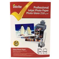 inkrite photoplus professional paper photo gloss 210gsm 7x5 50 sheets
