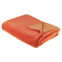 manta de poliester naranja 150 x 200 cm colcha cubrecama pelo suave accesorio bjas