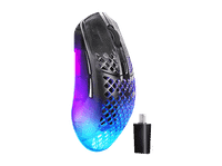 raton gaming - steelseries aerox 3 wireless gen 2 inalambrico 26000 dpi 4k fast sensor truemove 26k ultraligero shadow