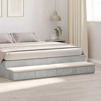 vidaxl cajones de cama gris concreto 180 x 365 x 165 cm