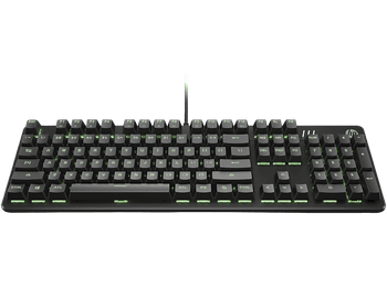 Teclado gaming - HP Pavilion 550, Teclas flotantes, Retroiluminación RGB LED, Anti-ghosting, Negro