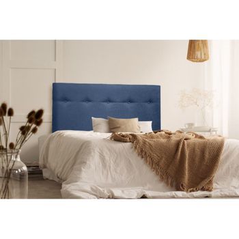 Cabecero Cama Sevilla Tapizado Tejido Antimanchas Azul 180x70cm