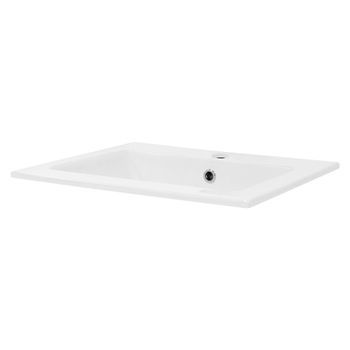 Lavabo Cuadrado 45x22,5x42cm Cerámica Blanca Brillante Ecd Germany