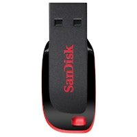 sandisk cruzer blade unidad flash usb 128 gb usb tipo a 20 negro rojo