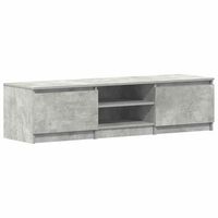 mueble de tv madera contrachapada gris hormigon 140x40x355 cm