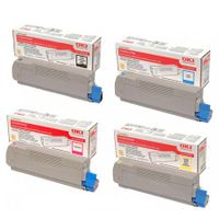 original multipack oki c3300n printer toner cartridges 4 pack -43459436