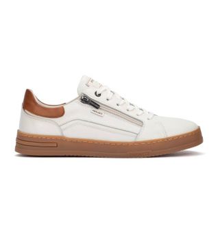 Pikolinos para hombre. M1K-6422C1 Zapatillas de Piel Xativa blanco roto (45), Plano, Cordones, Cremallera, Casual