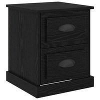 mesita de noche 39x39x475 cm madera - negro