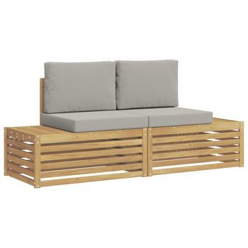 2 Uds. Conjunto De Sofás De Exterior Blanco Vidaxl