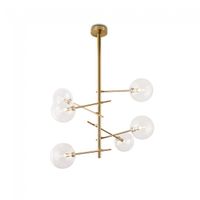 lampara de techo onet laton 6 luces