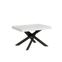 mesa extensible 90x130234 cm fresno blanco patas antracita