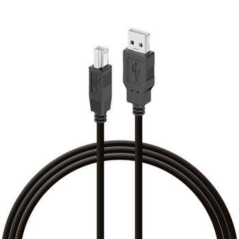 PcCom Essential Cable Impresora USB 2.0 A/B Macho/Macho 3m Negro