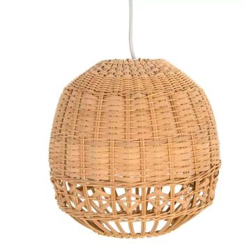 Lámpara de techo esfera ratán natural