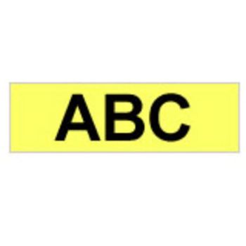 Cinta para impresora de etiquetas Brother Gloss Laminated 24mm Black/Yellow TZ 8 m