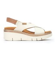 pikolinos para mujer w0k-0606c1 sandalias de piel gomer blanco roto 40 5 a 8cm velcro casual