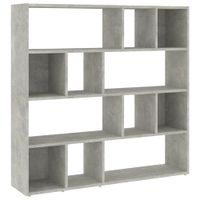 estanteriadivisor de espacios madera gris hormigon 105x24x102 cm