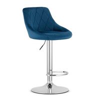 taburete de bar terciopelo valora daka altura ajustable azul marino