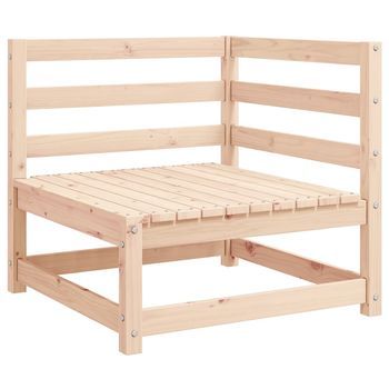 2 Uds Sofás De Esquina De Jardín | Sofá De Exterior Cojines Madera Maciza De Pino