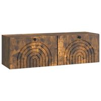 mueble para tv de pared roble ahumado 98 x 31 x 30 cm vidaxl